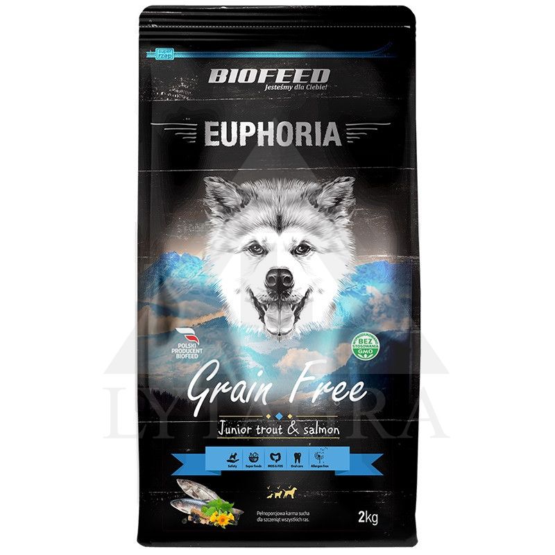 Ėdalas jauniems šunims Euphoria begrūdis 2 kg EGRF-0884