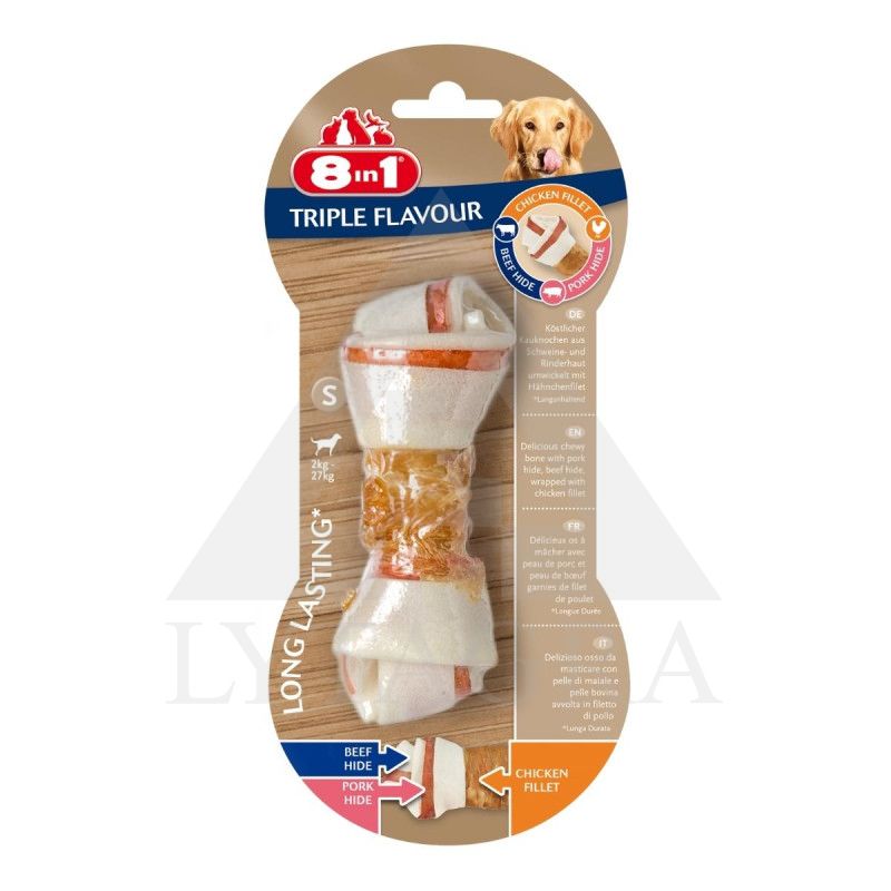 Skanėstai šunims 8IN 1 trigubo skonio kaulas S 661429