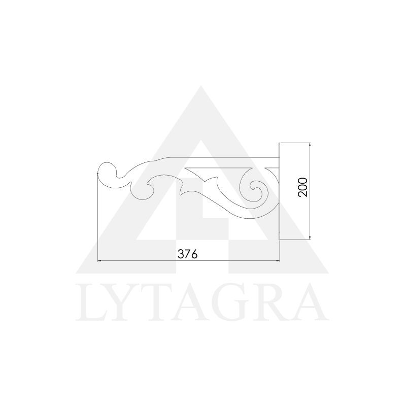 GĖLIŲ LAIKIKLIS FIGŪRINIS JUODAS