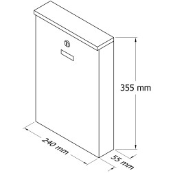 PAŠTO DĖŽUTĖ PD955 ANTRACITO SPALVOS
