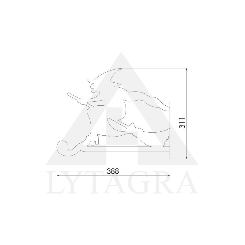 GĖLIŲ LAIKIKLIS RAGANA JUODAS