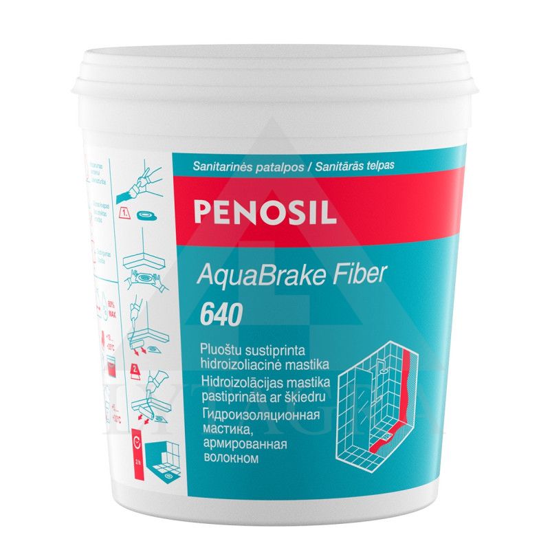 PENOSIL AquaBrake Fiber 640 hidroizoliacinė mastika 1,3 kg