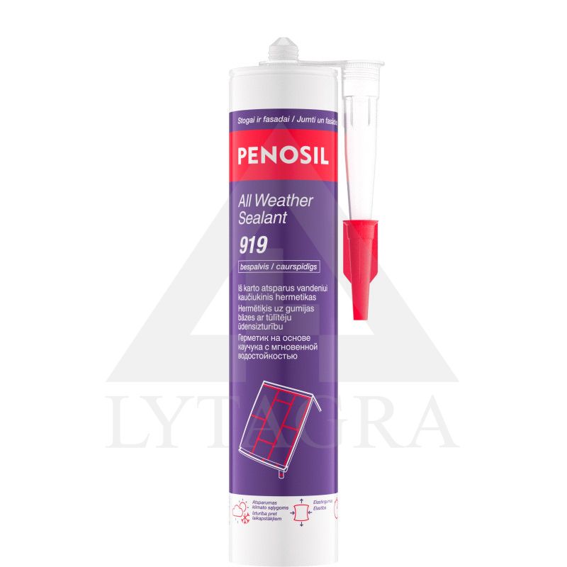 PENOSIL All Weather Sealant 919 vandeniui atsparus hermetikas bespalvis 300 ml