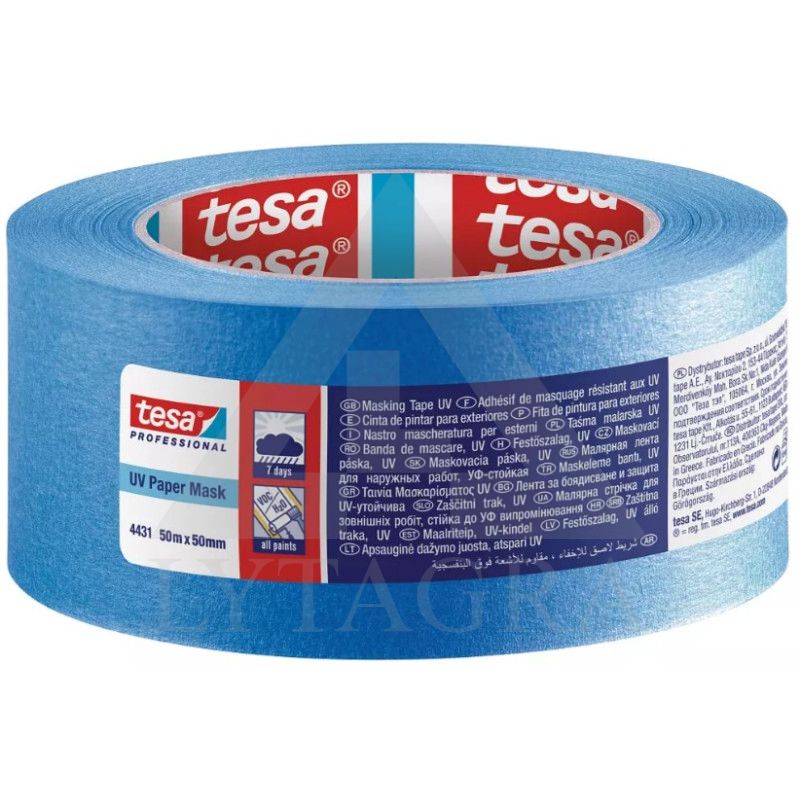 DAŽYMO JUOSTA TESA BLUE UV 50MX50MM