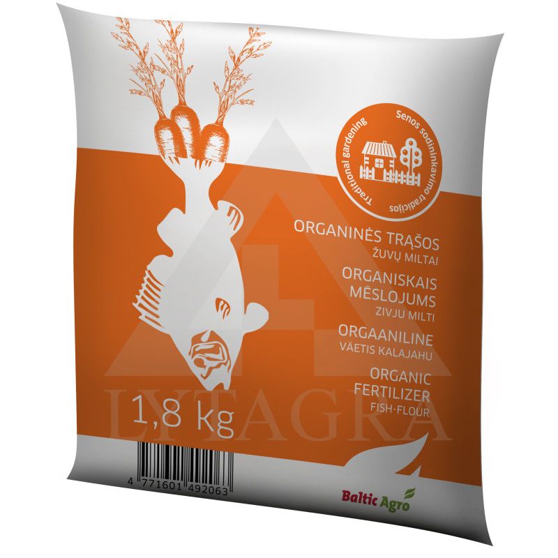 FISHFLOUR_1,8KG ORGANINĖS TRĄŠOS ŽUVŲ MILTAI 1,8KG