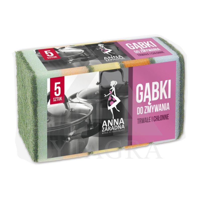 ANNA ZARADNA Kempinės indams plauti, 5 vnt