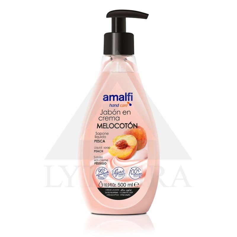 AMALFI Skystas kreminis muilas PEACH, 500 ml