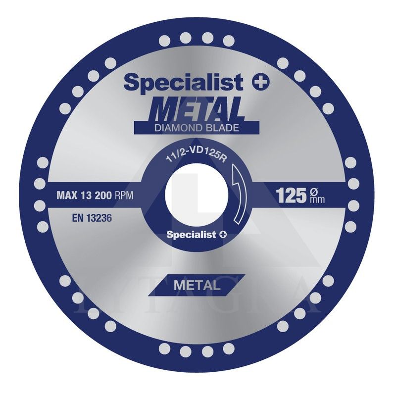 Deimantinis pj. diskas metalui 125x1,4x22,23 mm