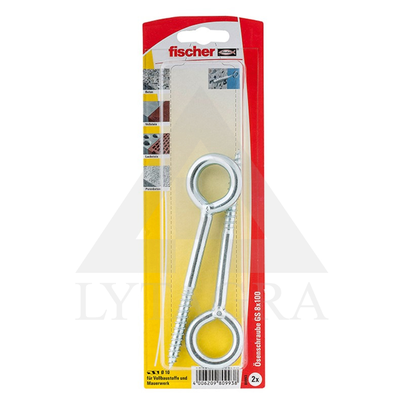 Smeigės su kilpa 8 x 100 mm, 2 vnt.