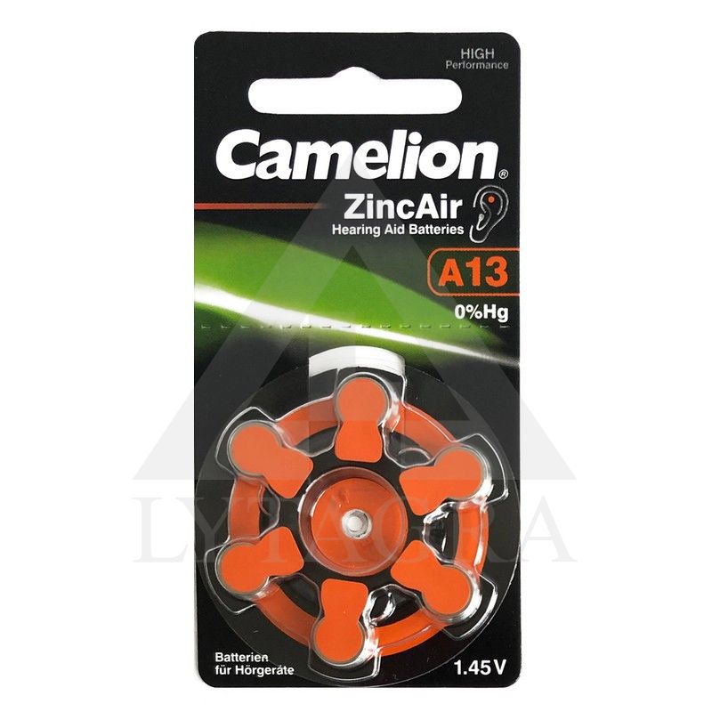 Element. „CAMELION" A13/DA13/ZL13, 6 vnt.