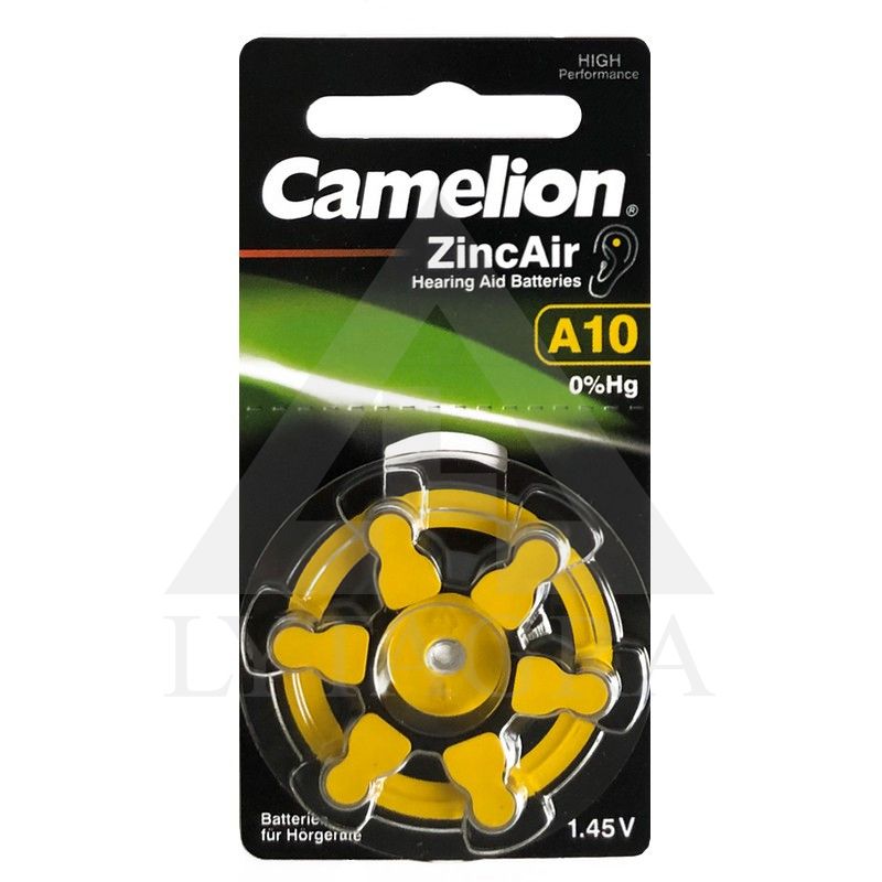 Element. „CAMELION" A10/DA10/ZL10, 6 vnt.