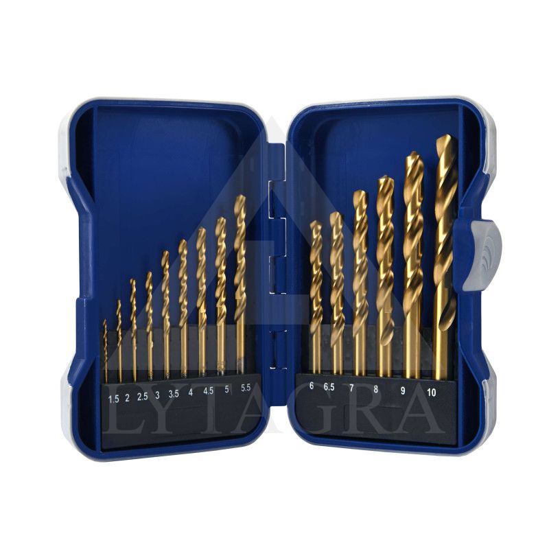Titanium grąžtų rinkinys 1,5-10 mm 15 vnt
