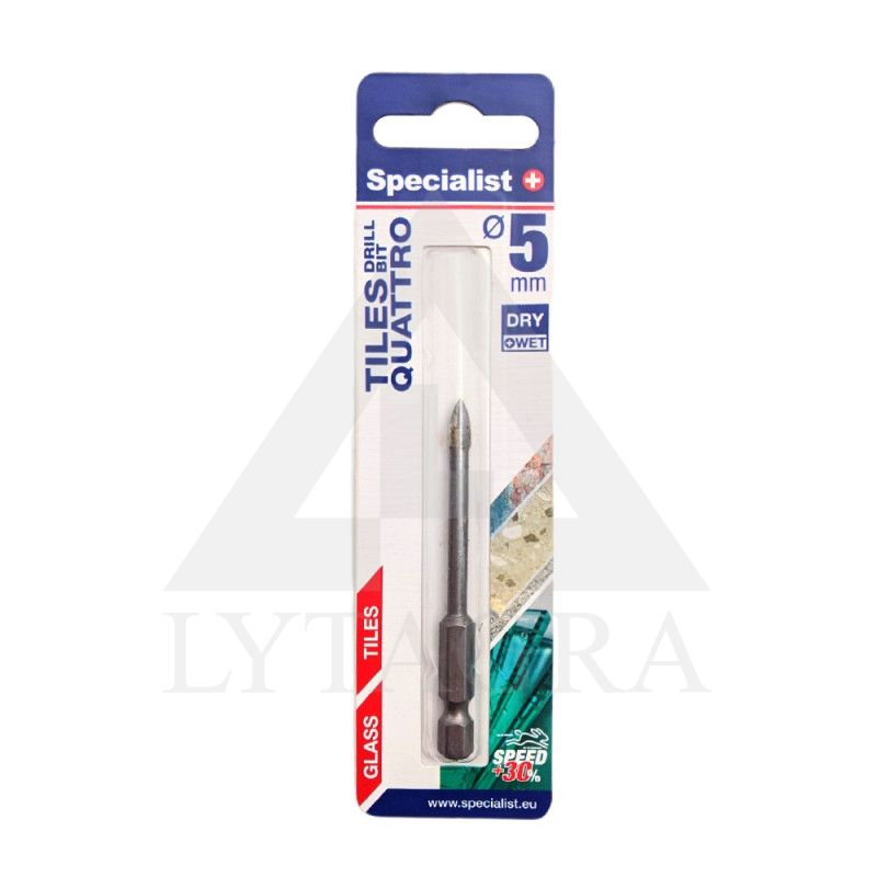 Specialist+ stiklo grąžtas 5 mm