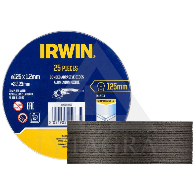 Metalo pj. diskų rink. 125x1.2x22.2, 25 vnt.