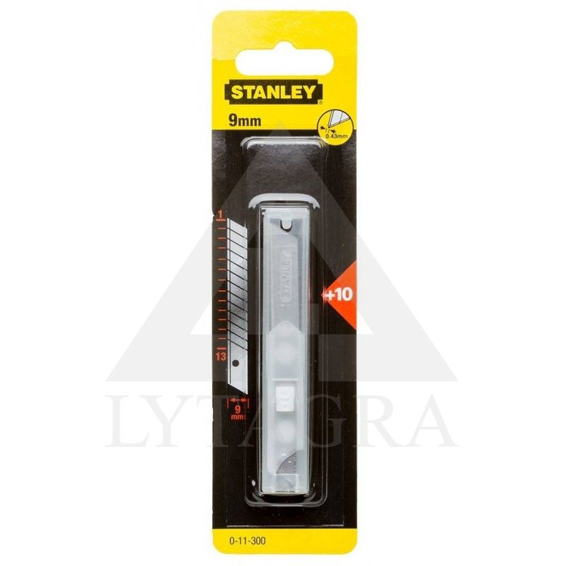 Geležtės atsarginės 9mm 10vnt laužomos Stanley