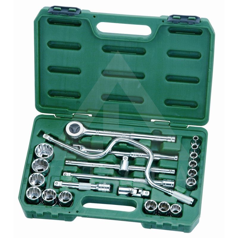 S09088 GALVUČIŲ RINKINYS 1/2"(5/16"-1.1/4") COLINĖS 22 vnt.