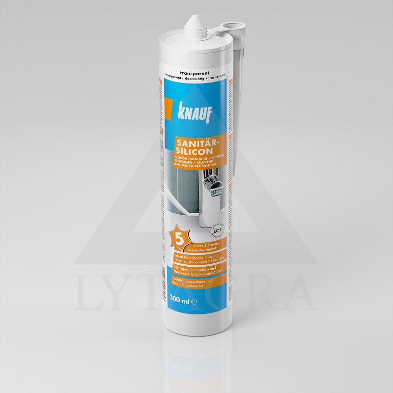 Sanitarinis silikonas KNAUF SANITARINIS SILIKONAS 300 ML TRANSPARENT (BESPALVIS)