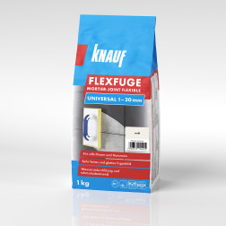 KNAUF FLEXFUGE UNIVERSAL WEISS 1KG Elastinis plytelių siūlių užpildas(nuo 1-20 mm)