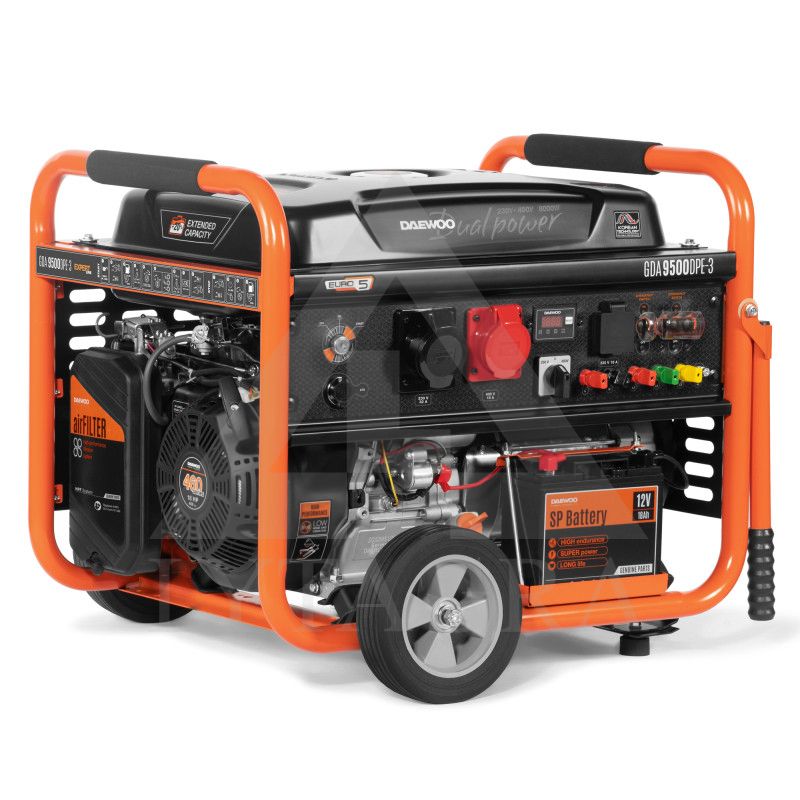 Benzininis elektros generatorius 8,0 kW Daewoo GDA 9500DPE-3