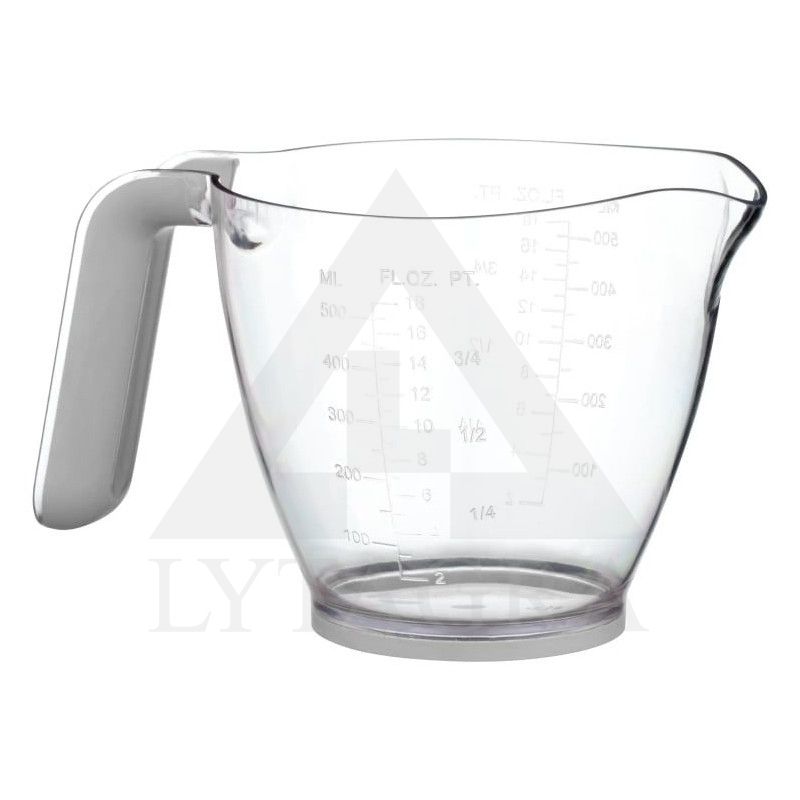 Indas matavimui plast. 500ml su guma