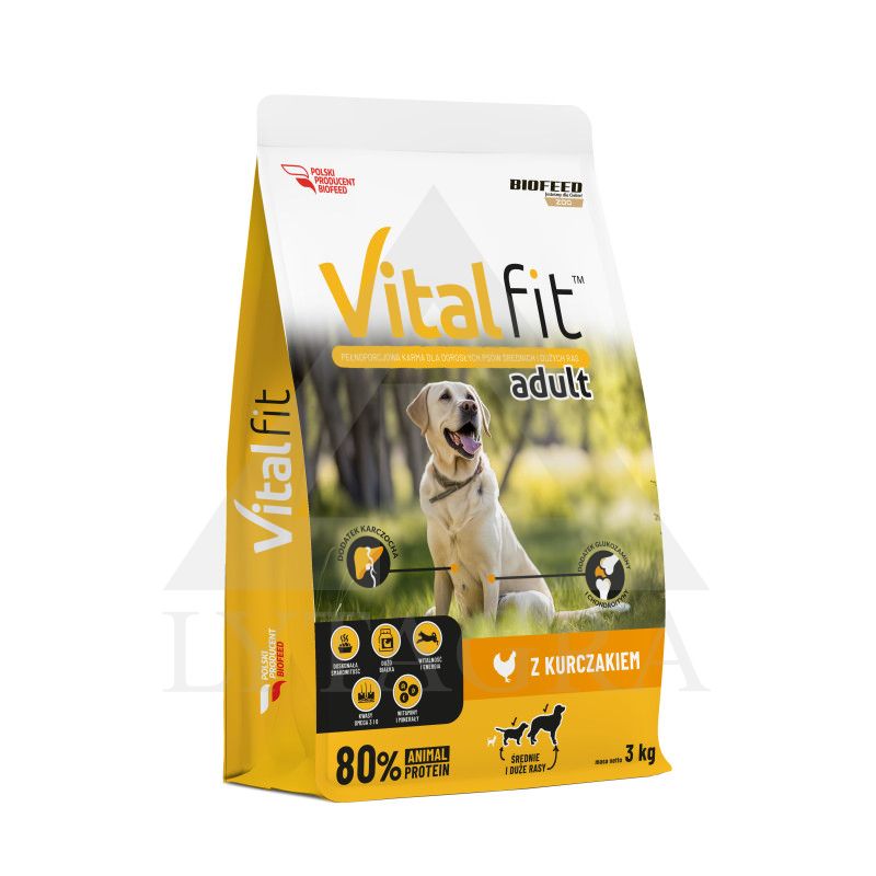 Ėdalas suaugusiems šunims VITALFIT su vištiena 3 kg