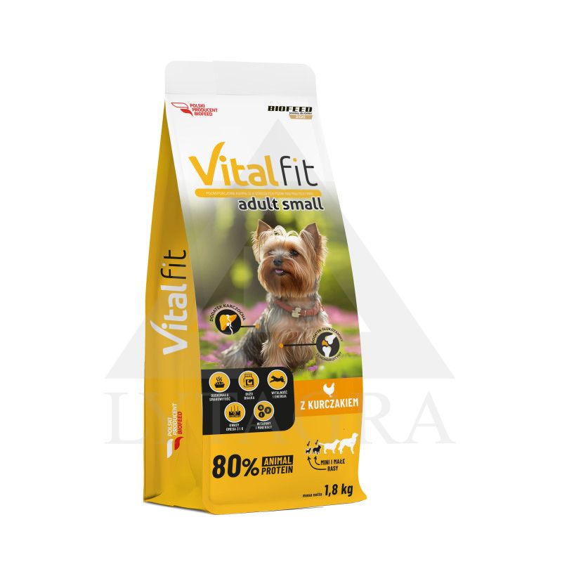 Ėdalas mažų veislių šunims VITALFIT su vištiena 1,8 kg