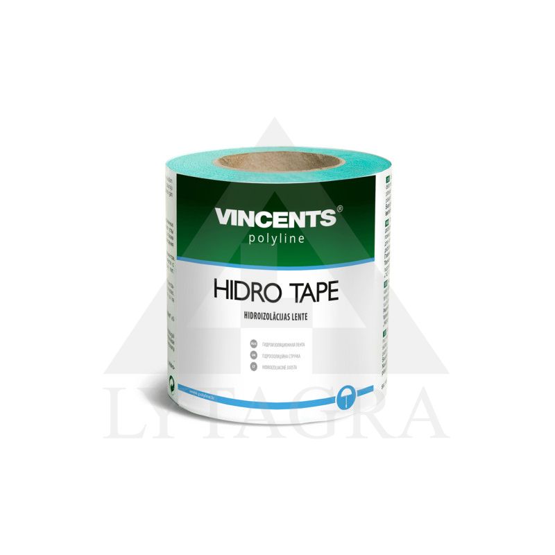 Hidroizoliacinė juosta HIDRO TAPE 10 cm x 25 m VINCENTS
