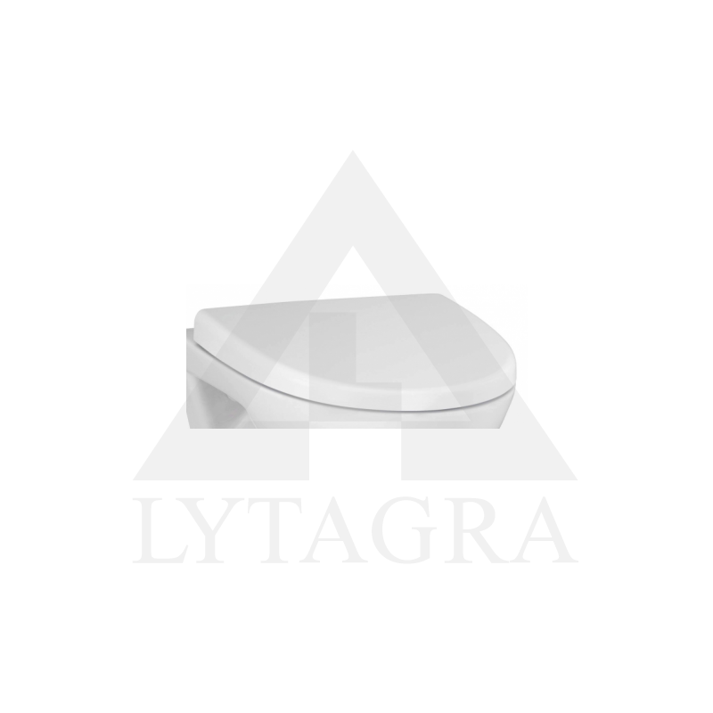 Dangtis klozeto CERSANIT PARVA duroplastinis antibakterinis lėtai užsidarantis baltas