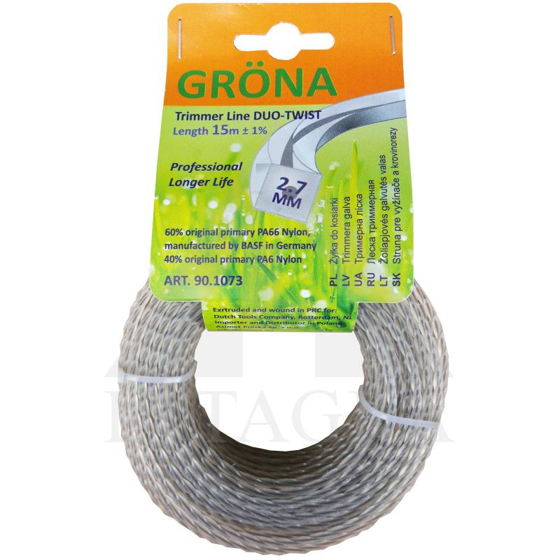 Trimerio valas Grona 90.1073, 2.7x15 kvadrato forma