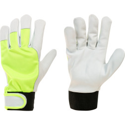 PIRŠTINĖS HI-VIZ FLEX-TOUCH OŽKOS ODOS DELN. 10 dydis