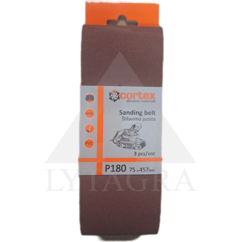 3204 JUOSTA ŠLIFAVIMUI CORTEX P180 75X457MM