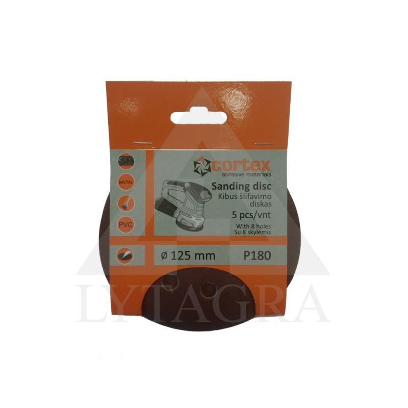 18154 DISKAS KIBUS CORTEX P180 125 MM 8 SKYL. 5VNT