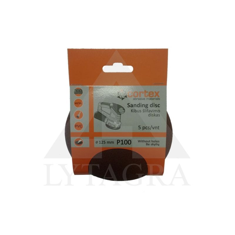 18158 DISKAS KIBUS CORTEX P100 125 MM 5 VNT