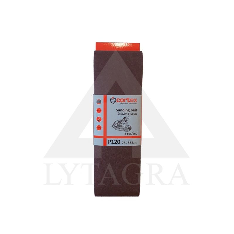 3217 JUOSTA ŠLIFAVIMUI CORTEXP120 75X533MM (3VNT)