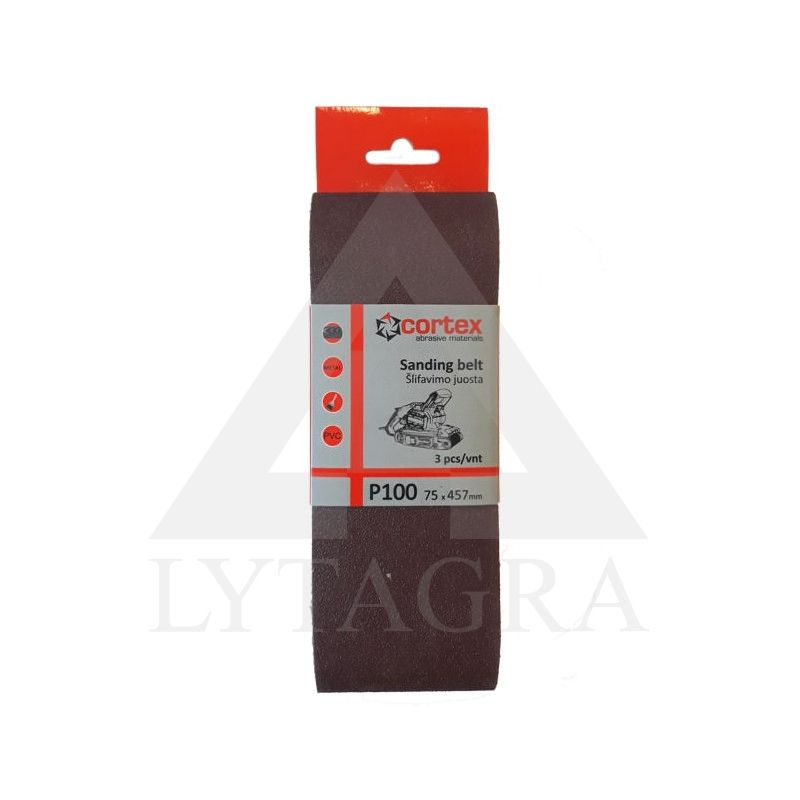 3210 JUOSTA ŠLIFAVIMUI CORTEXP100 75X457MM  (3VNT)