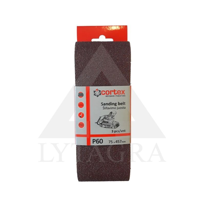 3208 JUOSTA ŠLIFAVIMUI CORTEXP60 75X457MM (3VNT)