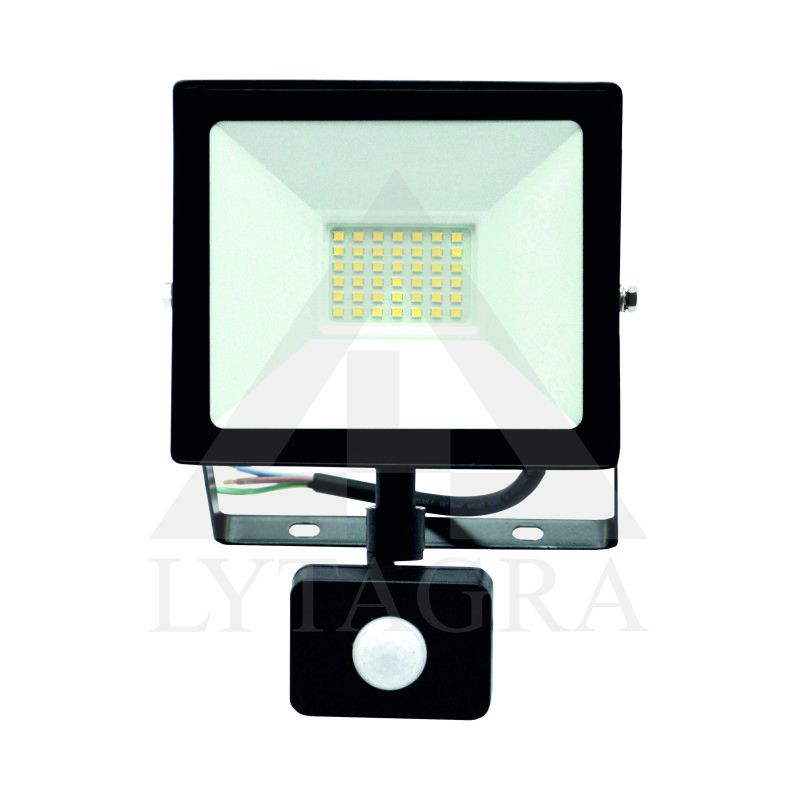 TOLEDOSENS 30W LED lauko prožektorius su PIR judesio jutikliu