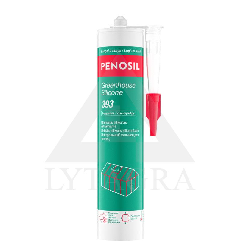 Penosil Greenhouse Silicone 393 neutralus silikonas šiltnamiams bespalvis 300 ml