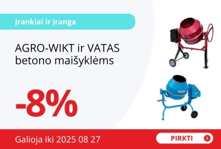 AGRO-WIKT ir VATAS betono maišyklėms -8%