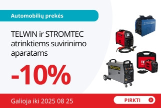 TELWIN ir STROMTEC atrinktiems suvirinimo aparatams -10%