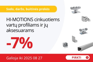 HI-MOTIONS vartų profiliams ir aksesuarams -7%
