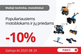 Atrinktiems motoblokams ir jų priedams -10%