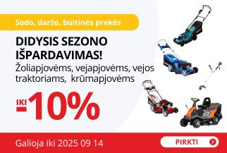 Žoliapjovėms, vejapjovėms, vejos traktoriams, krūmapjovėms -10%