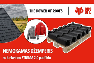 Pirkite modulines stogo čerpes STIGMA® 2.0 ir gaukite džemperį dovanų