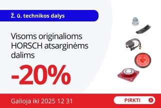 Visoms originalioms HORSCH atsarginėms dalims -20%