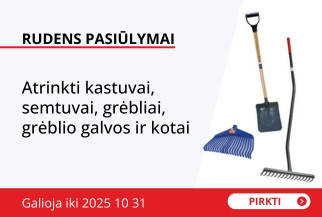 Atrinkti kastuvai, semtuvai, grėbliai, grėblio galvos ir kotai