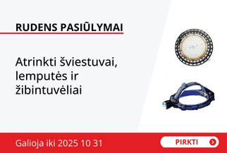Atrinkti šviestuvai, lemputės ir žibintuvėliai