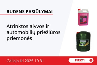 Atrinktos alyvos ir automobilių priežiūros priemonės
