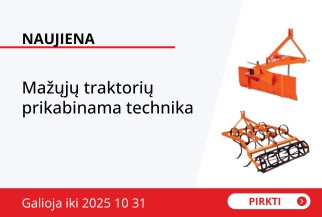 Mažųjų traktorių prikabinama technika