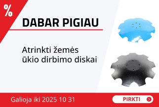 Atrinkti žemės ūkio dirbimo diskai
